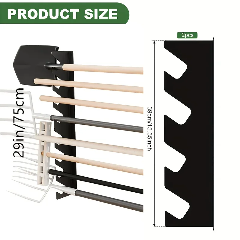 Gardening Tools Holder - Support mural robuste en métal pour