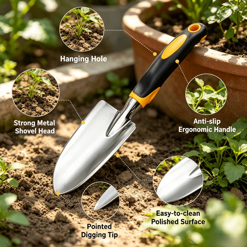 Gardening Tools Trowel - Truelle de jardin en acier inoxydable
