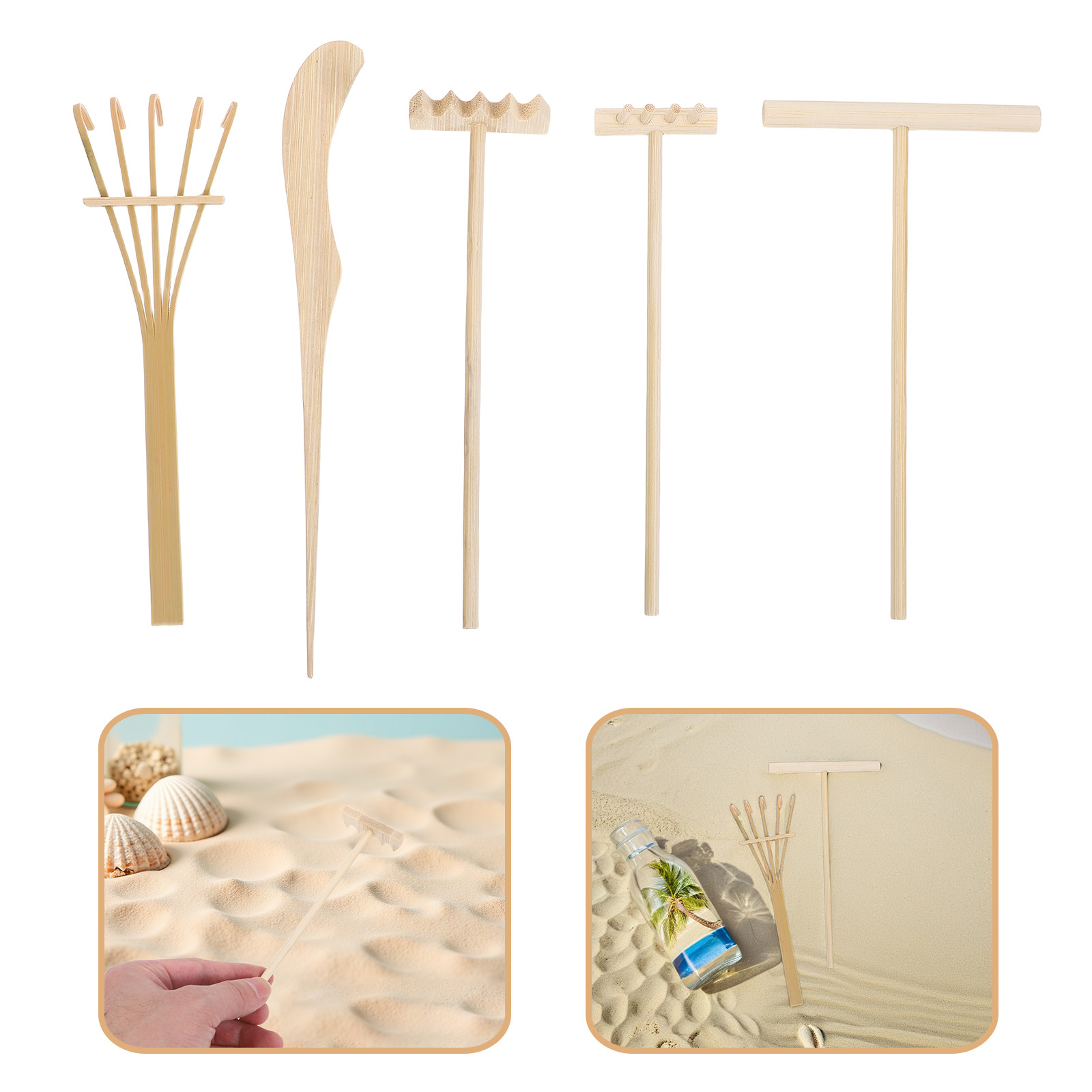 Gardening Tools Drawing - 5 pièces de mini râteaux de