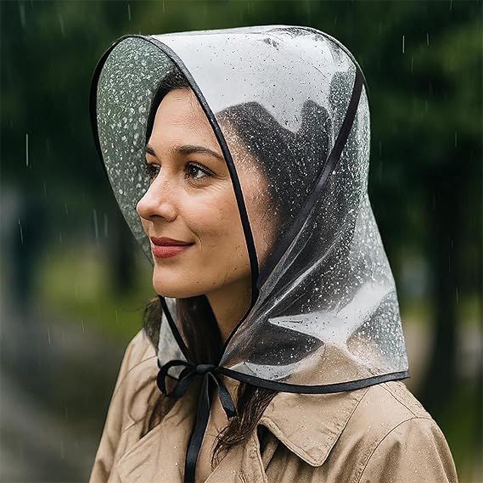 Gardening Tools Store - Chapeau de pluie transparent réutilisable imperméable
